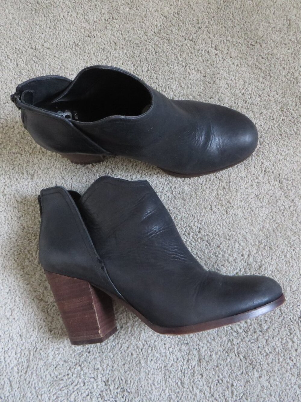 Gianni bini womens block heels shoes size 9 black leather